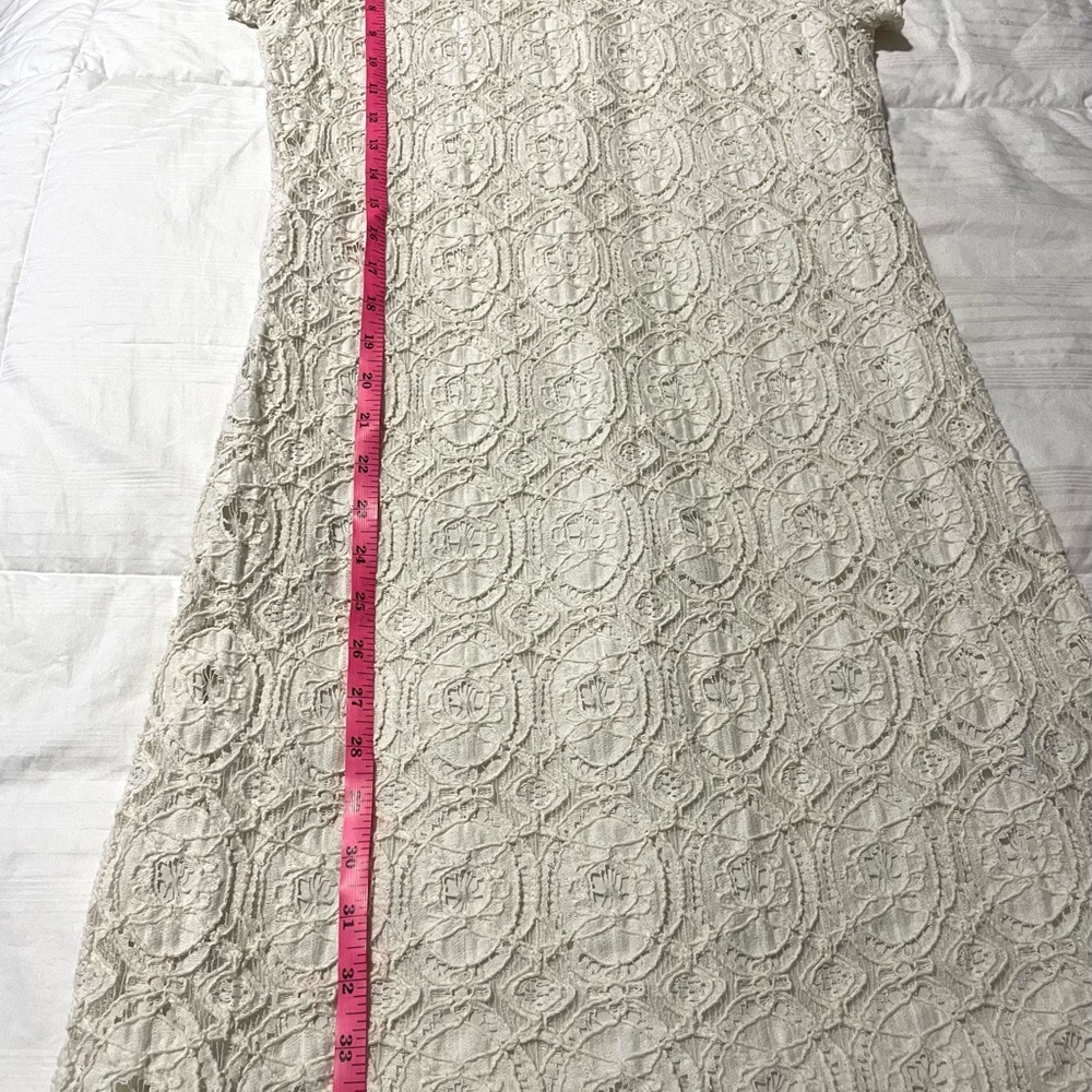 Ronni Nicole Mini Dress White Cream Lace Pearl Bodycon Y2K SZ 8 EUC - Picture 8 of 8